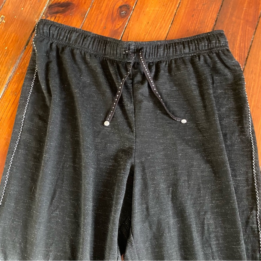 Max Studio Black Drawstring Joggers with Silver Accents Size Large - Picture 5 of 16